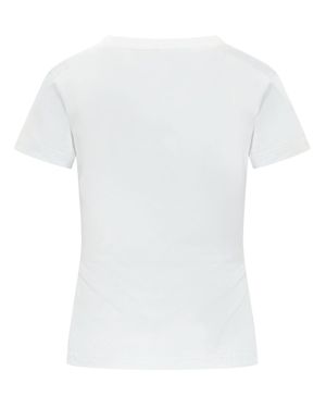 Ganni Stylish T-Shirt With Unique Tiger Print - White
