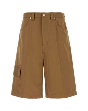 Gucci Caramel Cotton Bermuda Shorts - Multicolor