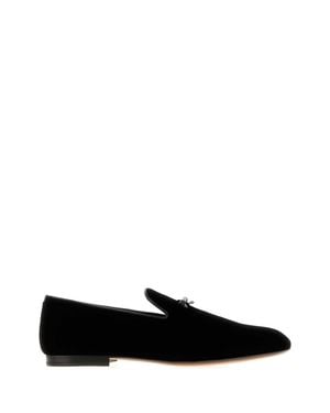 Tom Ford Velvet Loafers With Leather Sole - Black