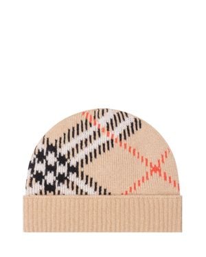 Burberry Check Pattern Hat - Pink