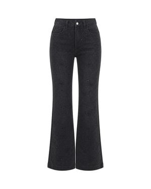 Liu Jo Embellished Flare Jeans - Black