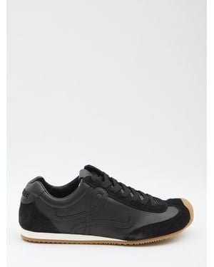 Loewe Ballet Runner 2.0 Leather Sneakers For - Black