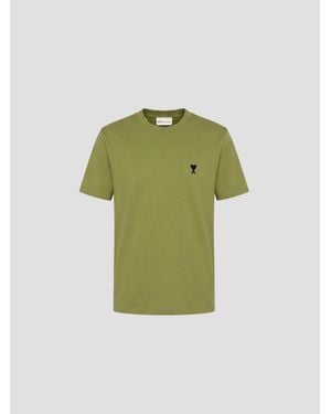 Ami Paris Classic Fit Graphic T-Shirt - Green