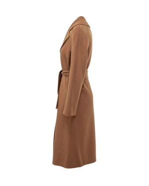 Max Mara Lana Vergine & Silk & Cashmere Overcoat - Brown