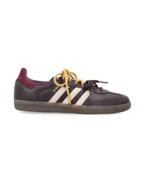 adidas Samba-Inspired Regular-Fit Leather Sneakers For - Brown