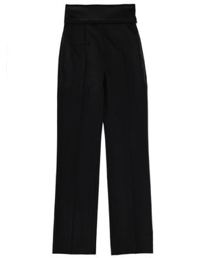 McQueen Wool Tailored Pants - Black