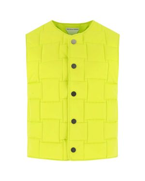 Bottega Veneta Acid Nylon Padded Vest - Yellow