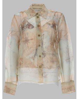 Zimmermann Elegant Silk Shirt For - Natural