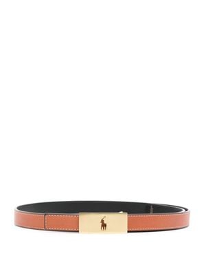 Ralph Lauren Classic Leather Belt For - White