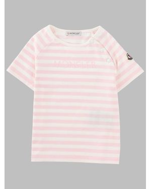 Moncler Girls' Mini T-Shirt With Cut Sleeves - Pink