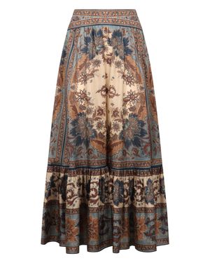 Zimmermann Ascension Printed Silk Skirt - Multicolor