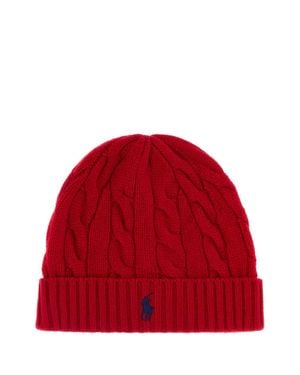 Polo Ralph Lauren Wool-Cashmere Beanie Hat - Red