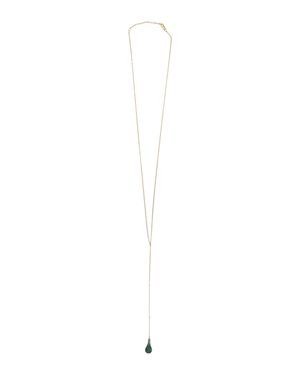 TOTEME Jade Drop Necklace With Swarovski Crystal Detail - White