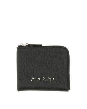 Marni Zip Around Wallet - Black