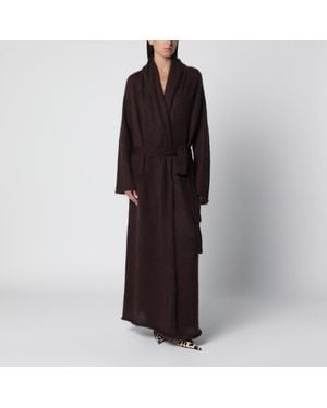 ANDAMANE Vika Dark Mohair Maxi Cardigan - Black