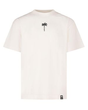 Palm Angels Palm Tree Graphic Regular T-Shirt - White