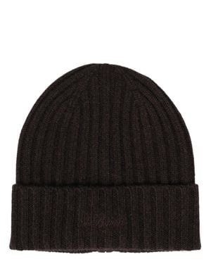MC2 Saint Barth Dark Knitted Beanies Hat - Black