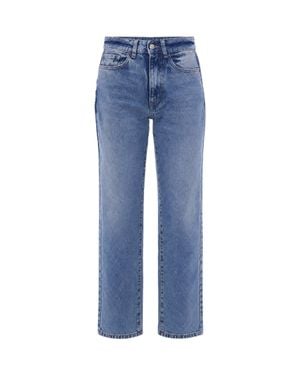 ICON DENIM High-Rise Straight-Leg Jeans - Blue