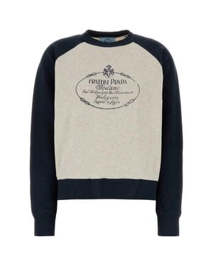 Prada Graphic Crew Neck Sweatshirt - Black