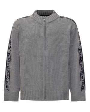 Emporio Armani Boy's Stylish Knit Pullover - Gray