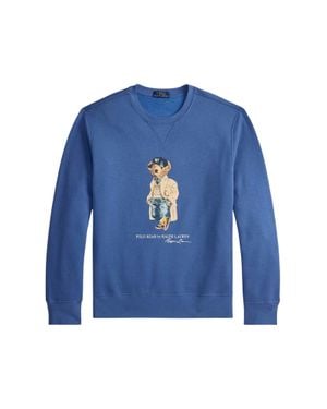 Ralph Lauren Classic Cotton-Blend Crewneck Sweater For - Blue
