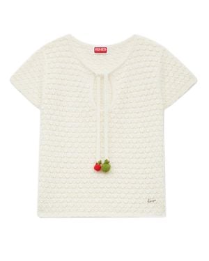 KENZO Reversible Pop Top With Drawstring Ties - White