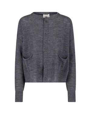 Ma'ry'ya Button-Front Wool Cardigan - Gray