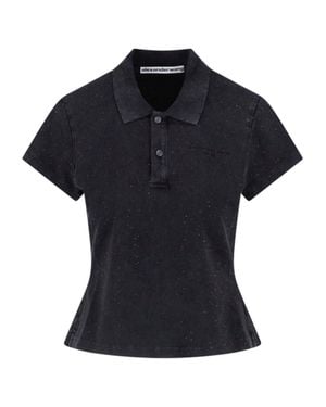 Alexander Wang Short Sleeve Polo Shirt - Black