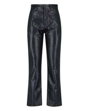 Anine Bing Recycled Leather Pants - Gray
