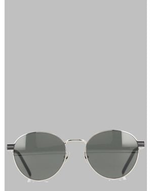 Saint Laurent Round Metal Sunglasses - Gray