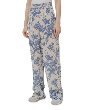 Semicouture Chic Pants For Effortless Style - Blue