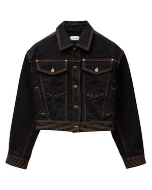 Versace Shirt Collar Jacket - Black