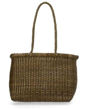 Dragon Diffusion Mini B Weave Leather Shoulder Bag - Green