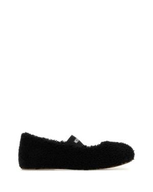 Moon Boot Shearling Ballerinas - Black