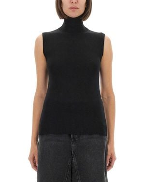 Sportmax Solid Turtle Neck Top - Black