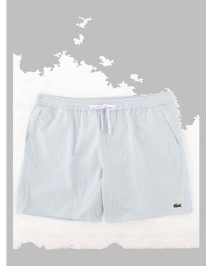 Lacoste Swim Trunks With Laconic Branding - White