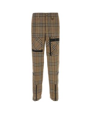 Burberry Embroidered Viscose Blend Cargo Pant - Natural