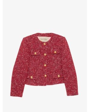 Valentino Everyday Tweed Jacket - Red
