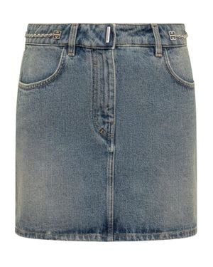 Givenchy Chic Skirt With Catena Details - Blue