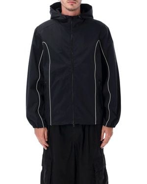 DIESEL Hooded Zip-Front Jacket - Black