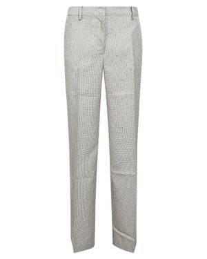 P.A.R.O.S.H. Houndstooth Rhinestone Pants - Gray