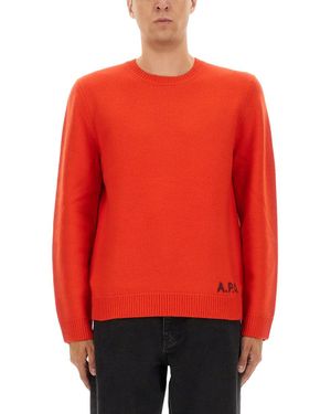 A.P.C. A. P.C. Virgin Wool T-Shirt - Red