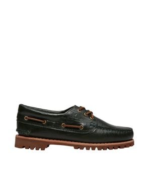 Timberland Leather Boat Shoe Loafer - Black