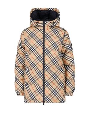 Burberry Hooded Puffer Jacket - Natural