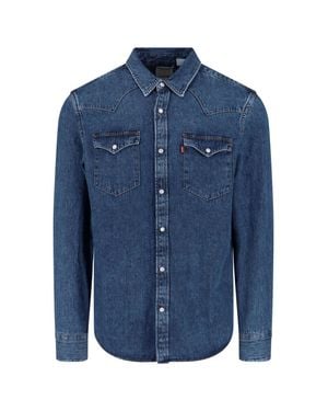 Levi's Strauss 100% Cotton Western Shirt - Blue
