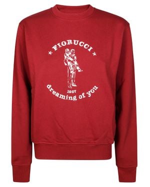 Fiorucci Dreaming Of You Print Crewneck Sweatshirt - Red