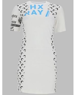 Marine Serre Mini Dress For Ss26 - Blue