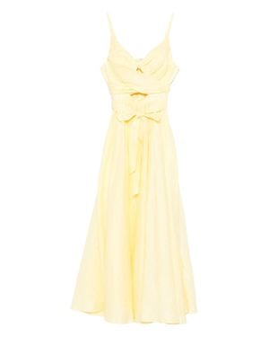 Zimmermann Shirred Mini Dress With Adjustable Straps And Cut-Out Detail - Yellow