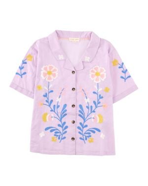 Louise Misha Mini Organic Cotton Shirt For Girls - Pink