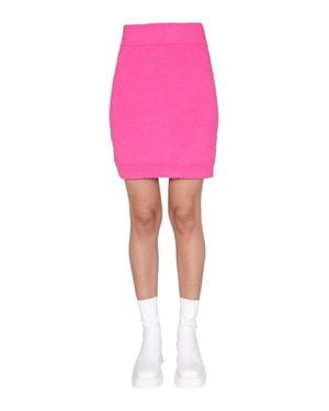 Helmut Lang Mini Skirt With Elastic Waistband - Pink